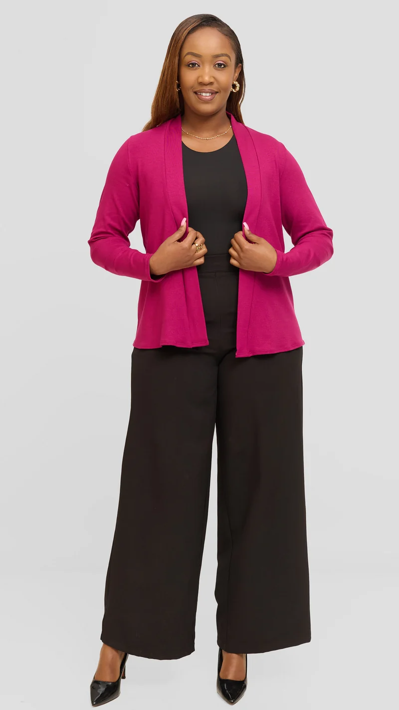 Vivo Everyday Short Waterfall in Jersey - Fuschia