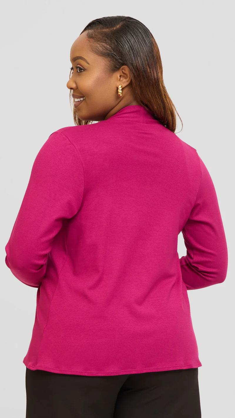 Vivo Everyday Short Waterfall in Jersey - Fuschia