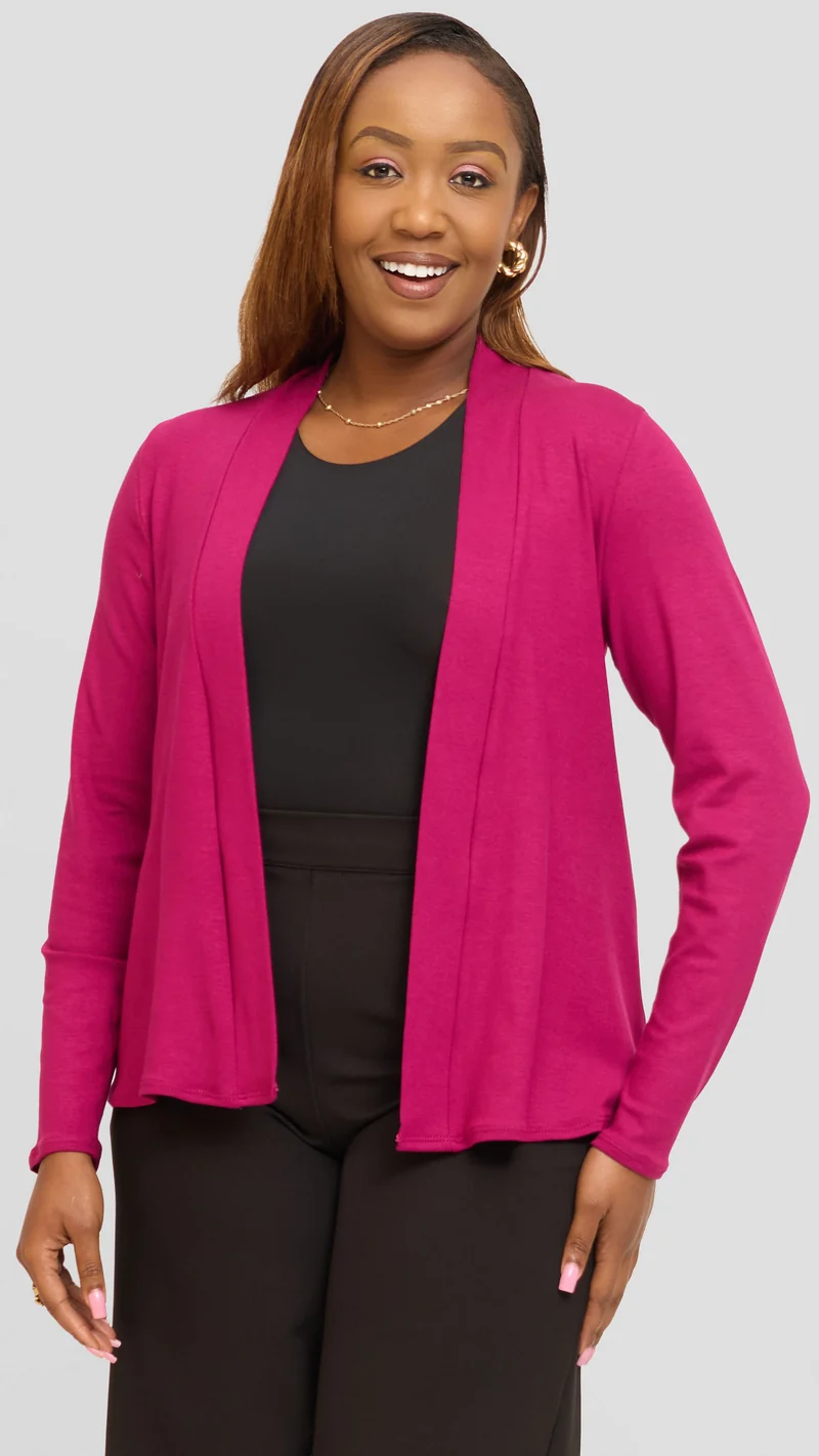 Vivo Everyday Short Waterfall in Jersey - Fuschia