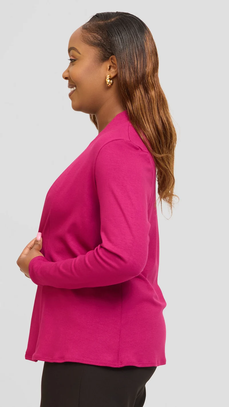 Vivo Everyday Short Waterfall in Jersey - Fuschia