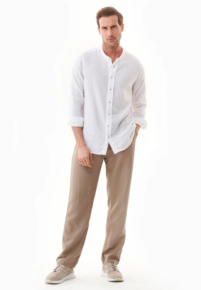 Hose aus TENCEL™ Lyocell und Leinen