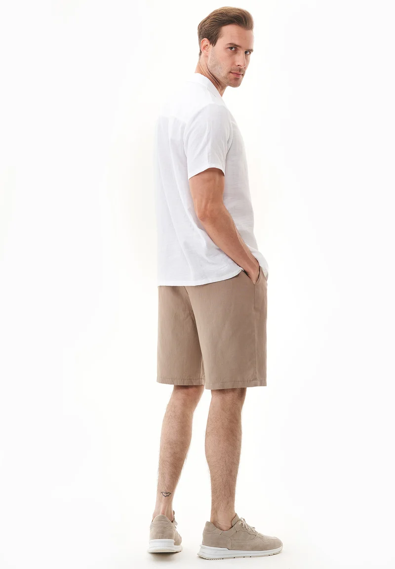 Shorts aus TENCEL™ Lyocell und Leinen