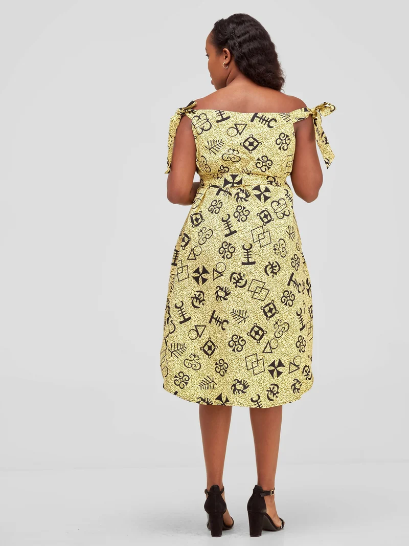 Purple Thread Benin Dress - Black Print