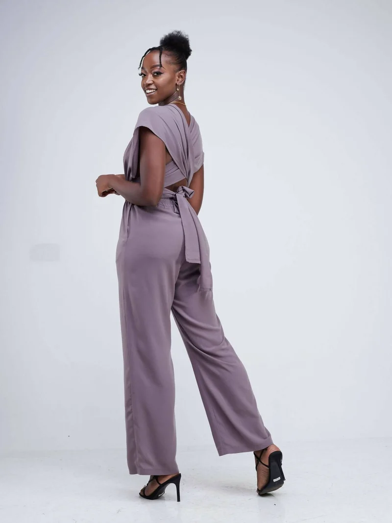 Purple Thread Ibiza Infinity Jumpsuit - Latte