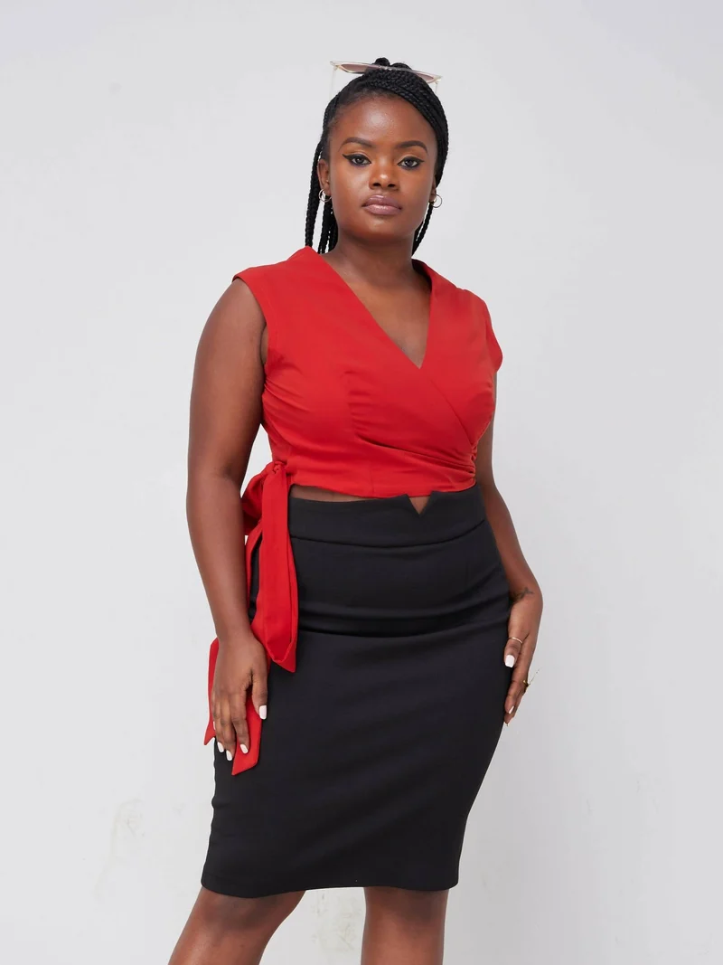 Purple Thread pencil Skirt - Black