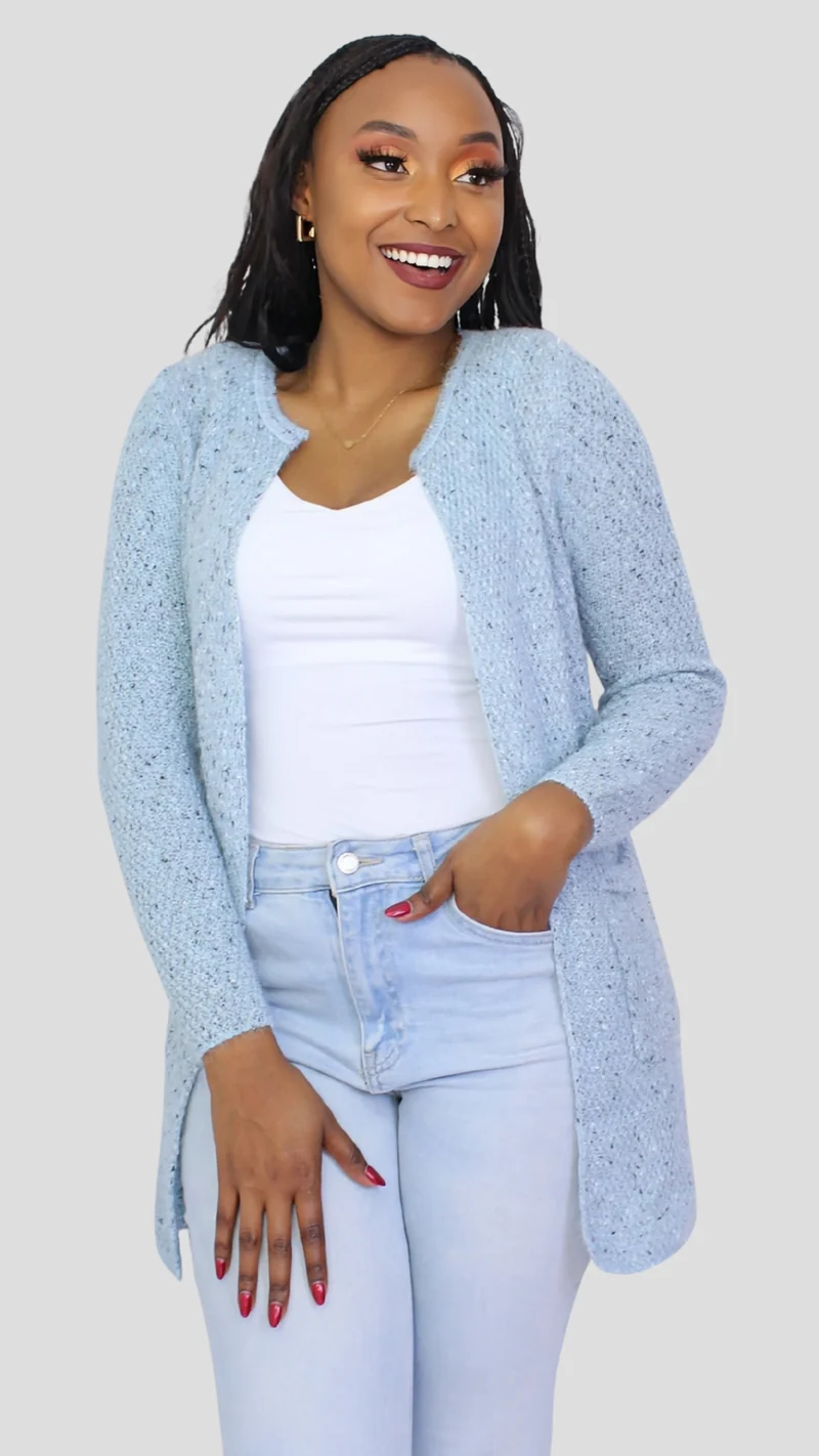 The Fashion Frenzy Waterfall Cardigan - Sky Blue