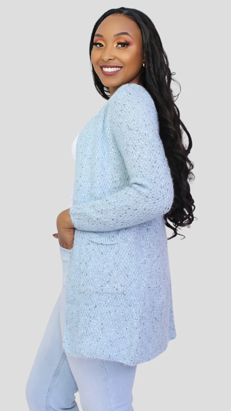 The Fashion Frenzy Waterfall Cardigan - Sky Blue