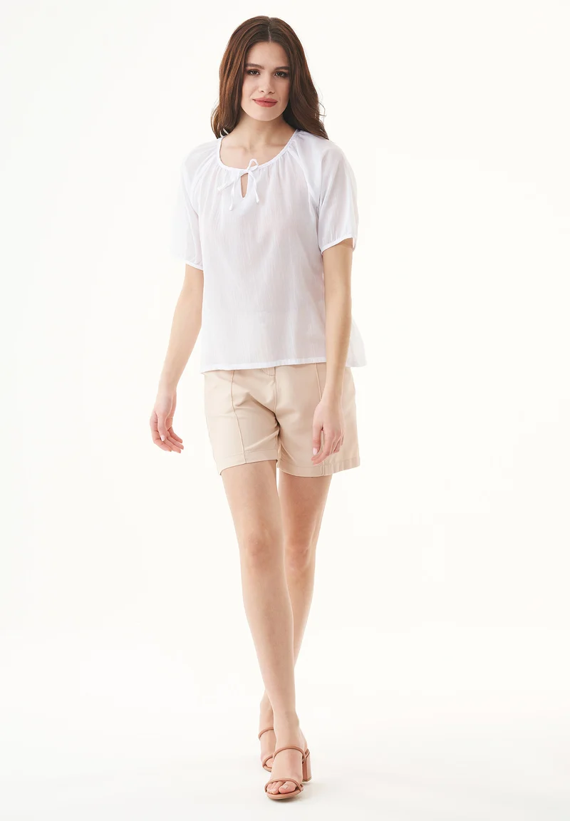 Bluse aus Bio-Baumwoll-Voile