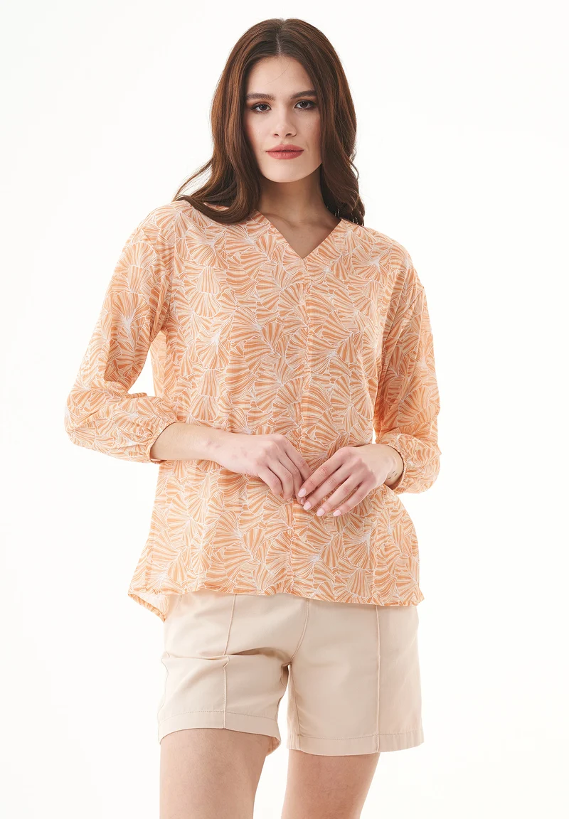 Bluse aus Bio-Baumwoll-Voile