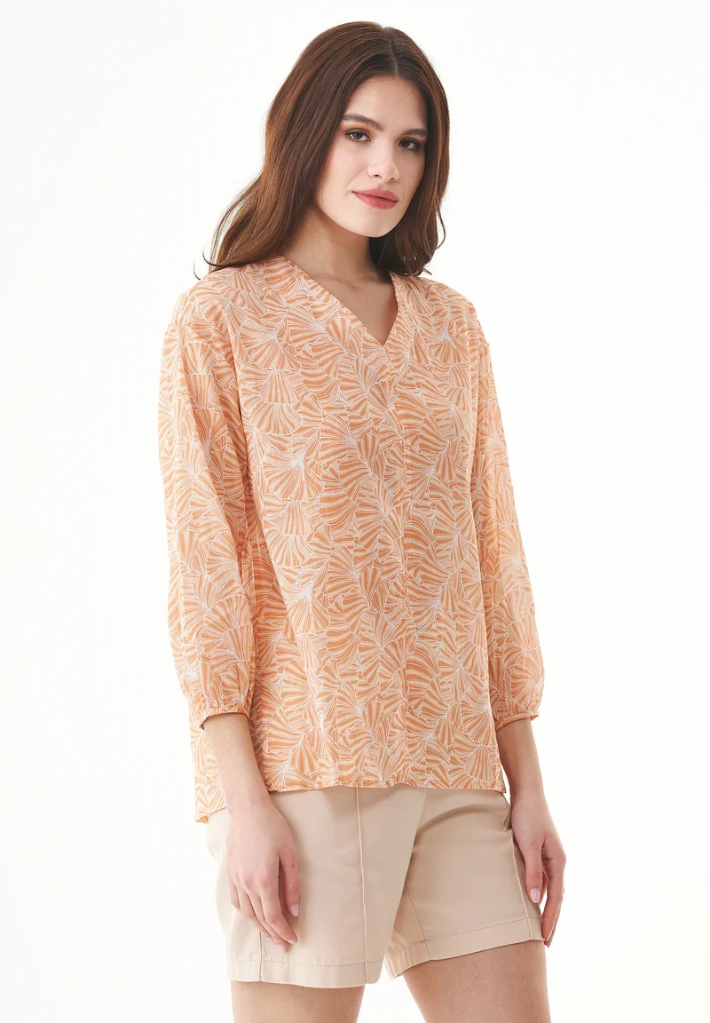 Bluse aus Bio-Baumwoll-Voile