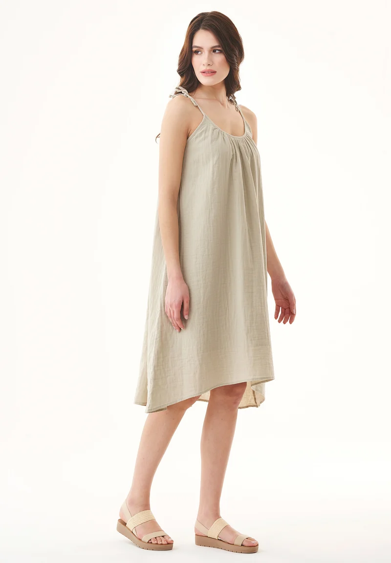 Spaghettiträger-Kleid aus Bio-Baumwolle
