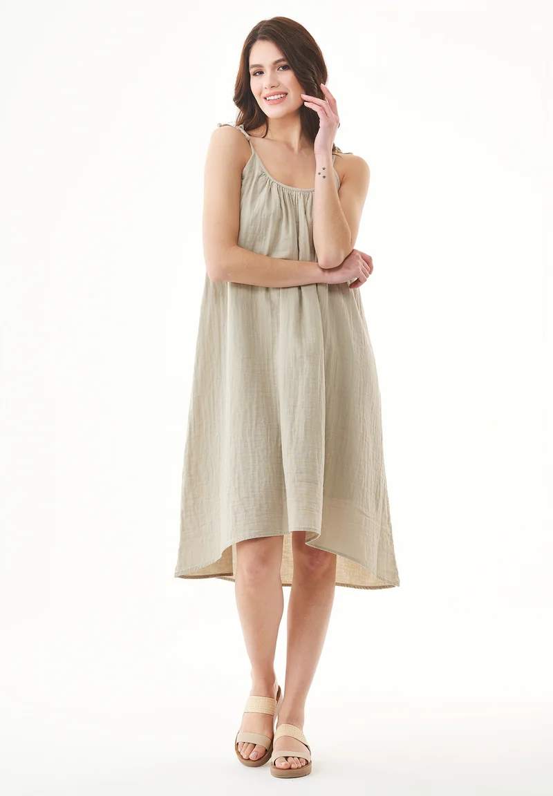 Spaghettiträger-Kleid aus Bio-Baumwolle