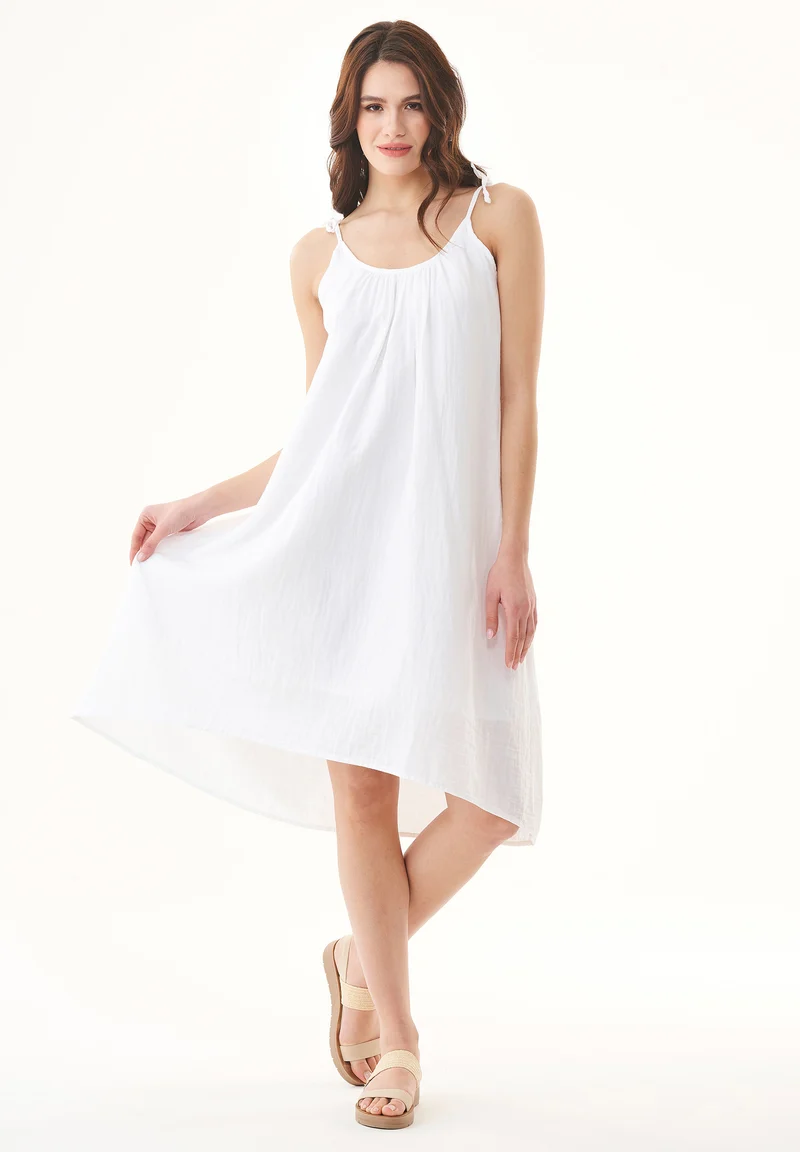 Spaghettiträger-Kleid aus Bio-Baumwolle