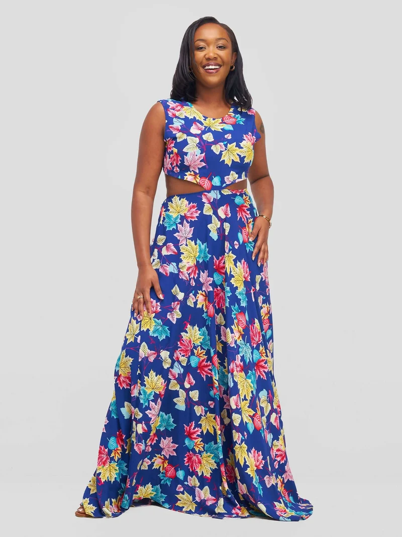 Kenya Dress - Blue Floral