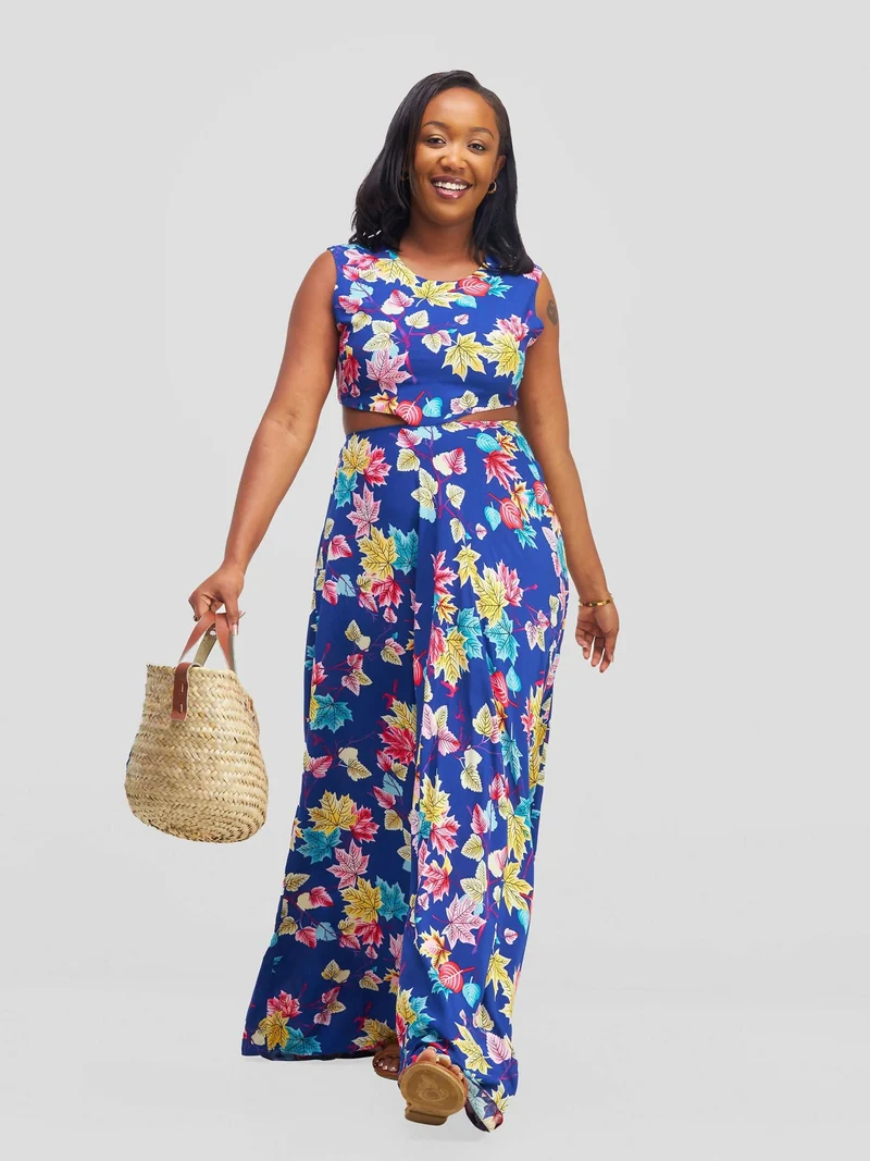Kenya Dress - Blue Floral