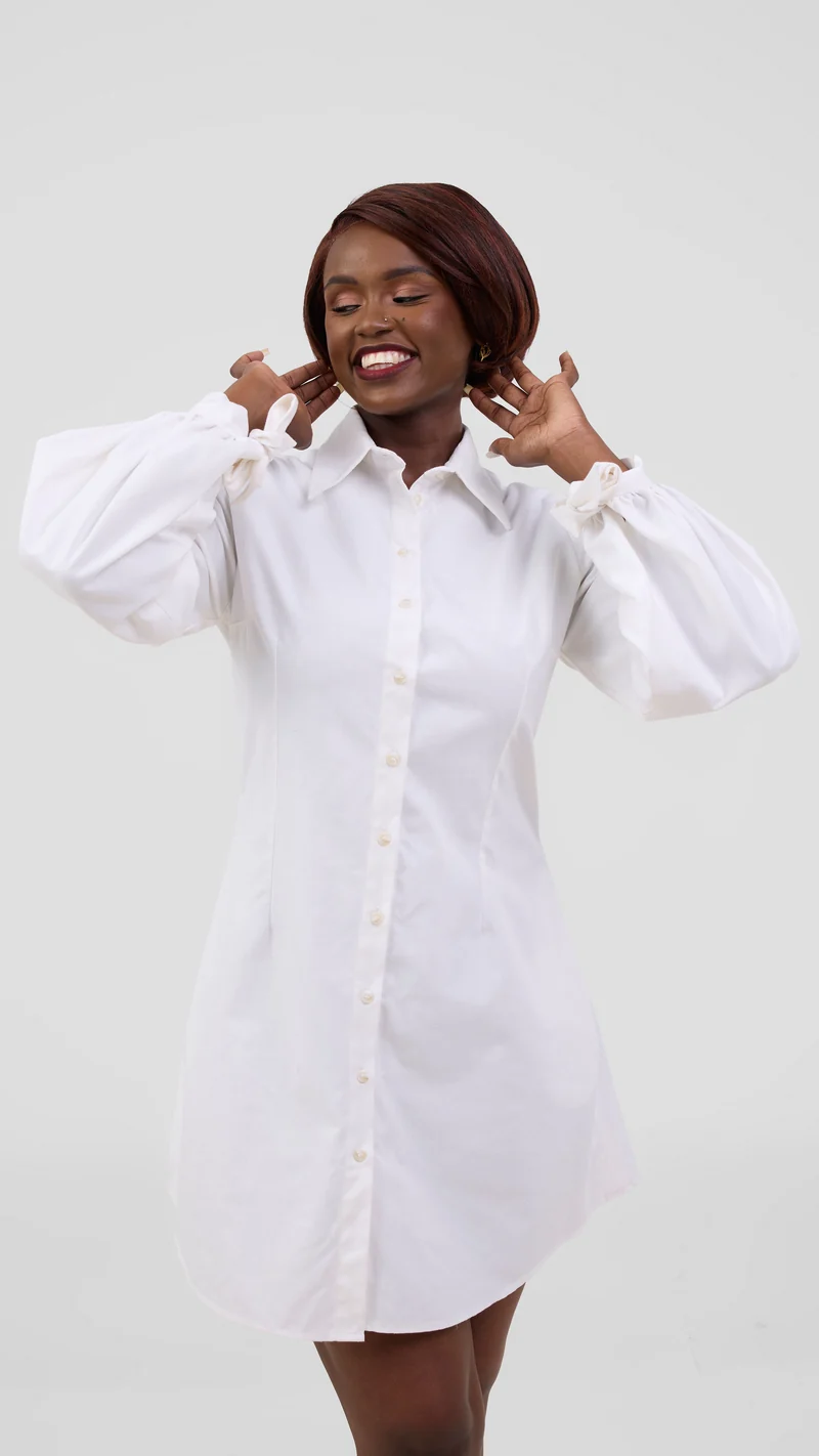 Urban Tribe Asili Shirt Dress - White