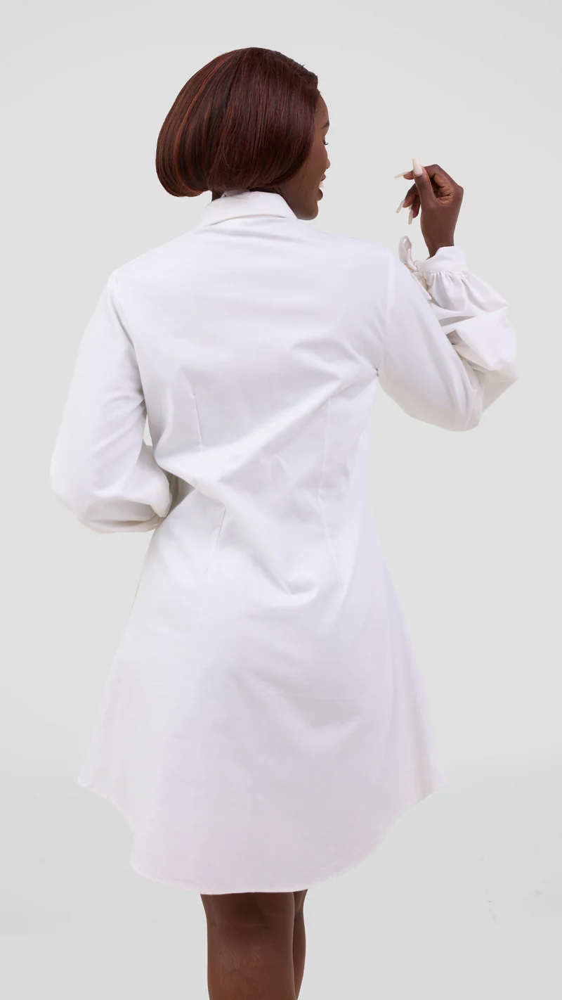 Urban Tribe Asili Shirt Dress - White