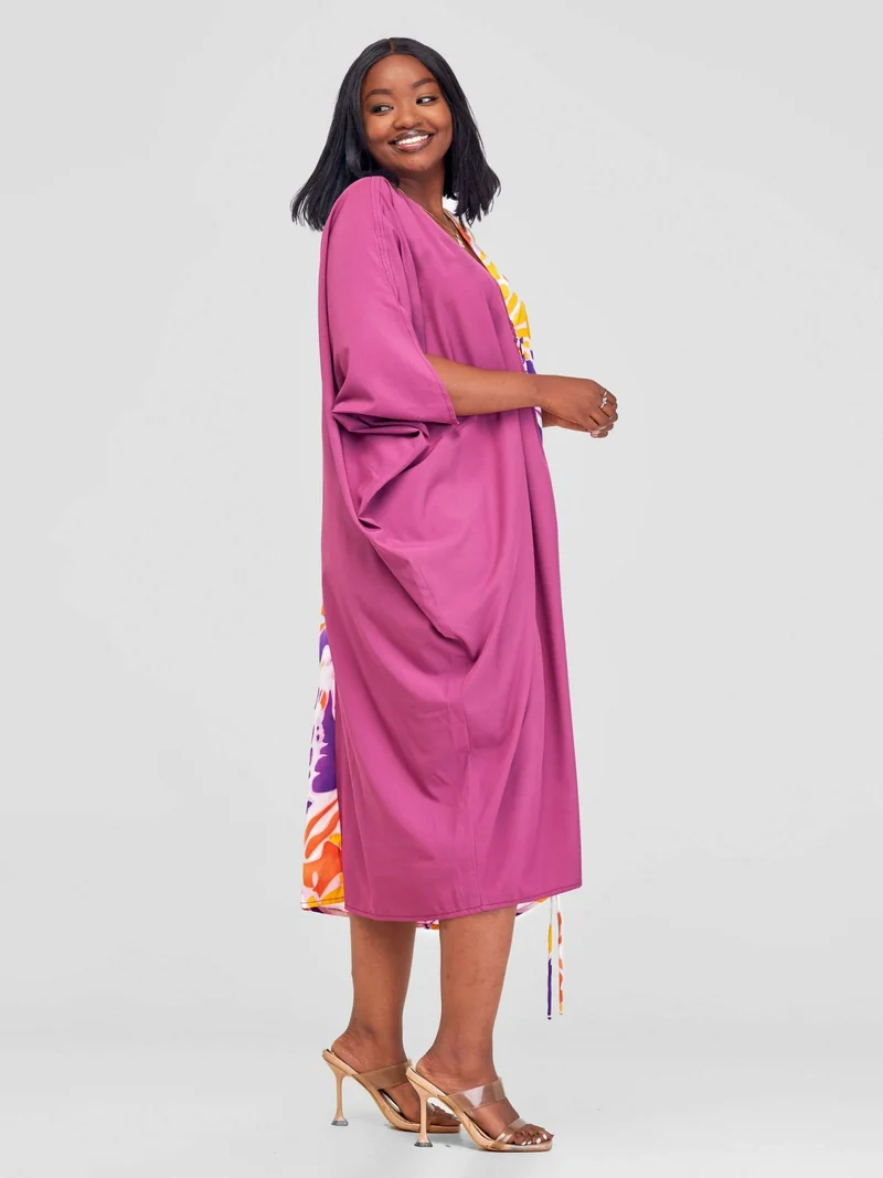 Fiesta Bubu Dress - Burgundy