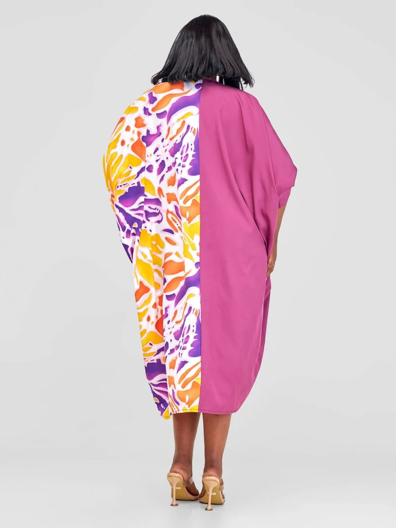 Fiesta Bubu Dress - Burgundy