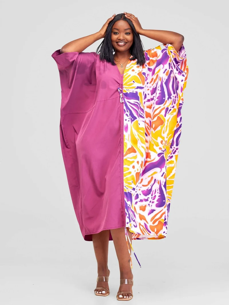 Fiesta Bubu Dress - Burgundy