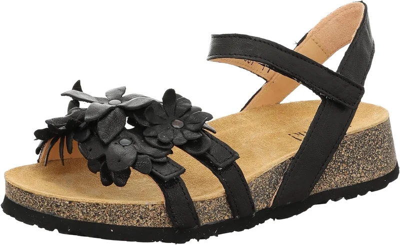 Think Riemchen Sandalen Damen Schwarz