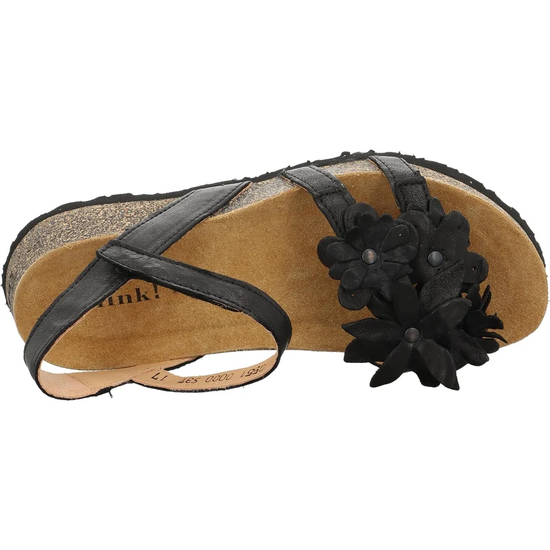 Think Riemchen Sandalen Damen Schwarz