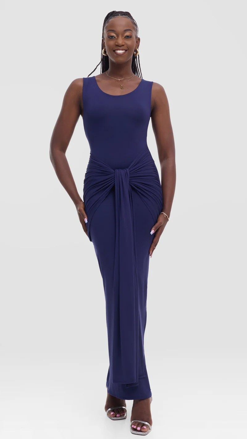 Vivo Studio Maxi Bodycon in Jersey - Navy