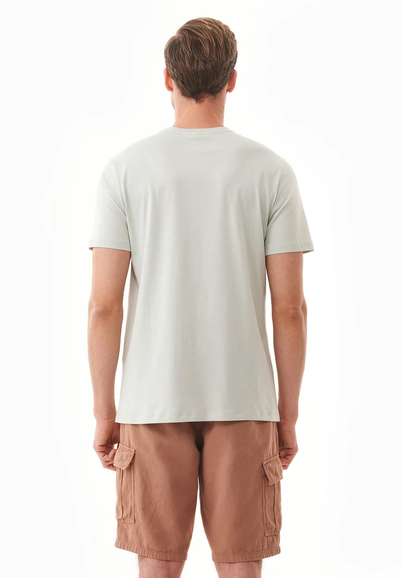 T-Shirt aus Bio-Baumwolle mit Wagen-Print