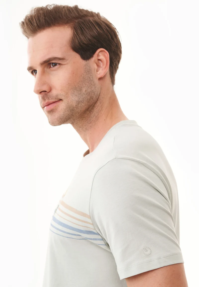 T-Shirt aus Bio-Baumwolle mit Wagen-Print