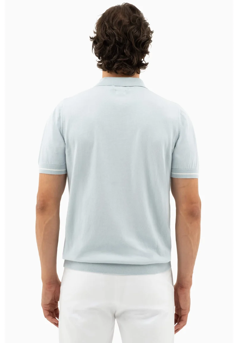 Strick-Poloshirt aus Bio-Baumwolle