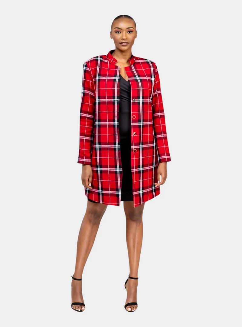 Rafiki Threads Trench Coat - Maroon