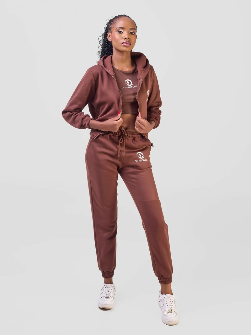 Dynique Clothing 3 Piece Pant Set - Brown
