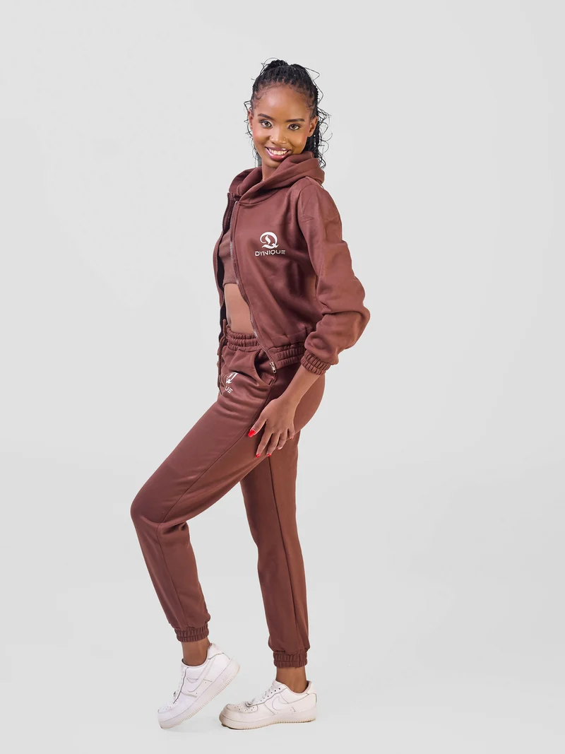 Dynique Clothing 3 Piece Pant Set - Brown