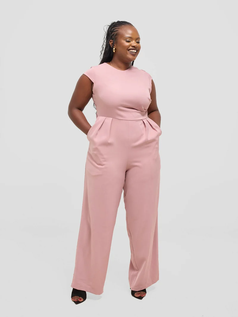 Elsie Glamour Athena Jumpsuit - Nude