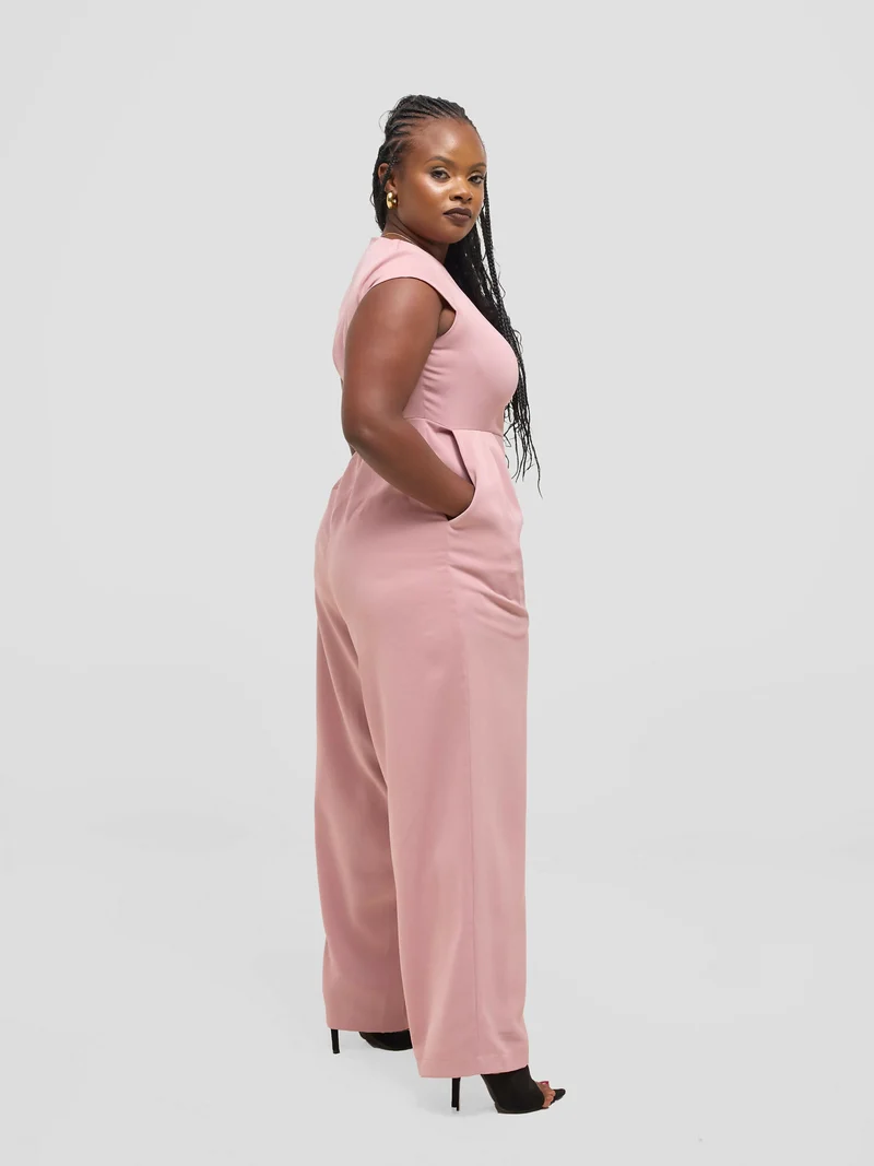 Elsie Glamour Athena Jumpsuit - Nude