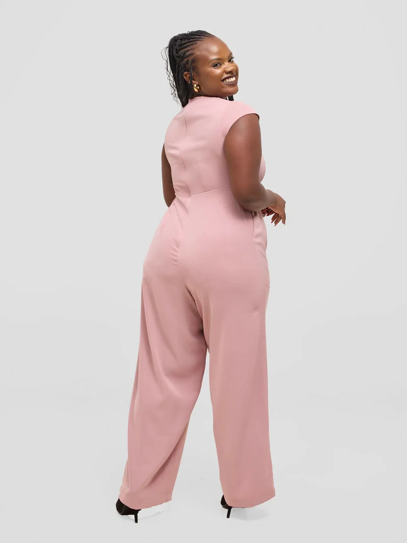 Elsie Glamour Athena Jumpsuit - Nude