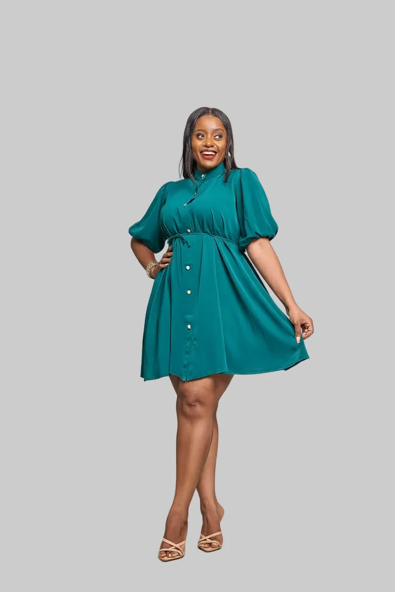 Lyla Shift Dress - Emerald Green