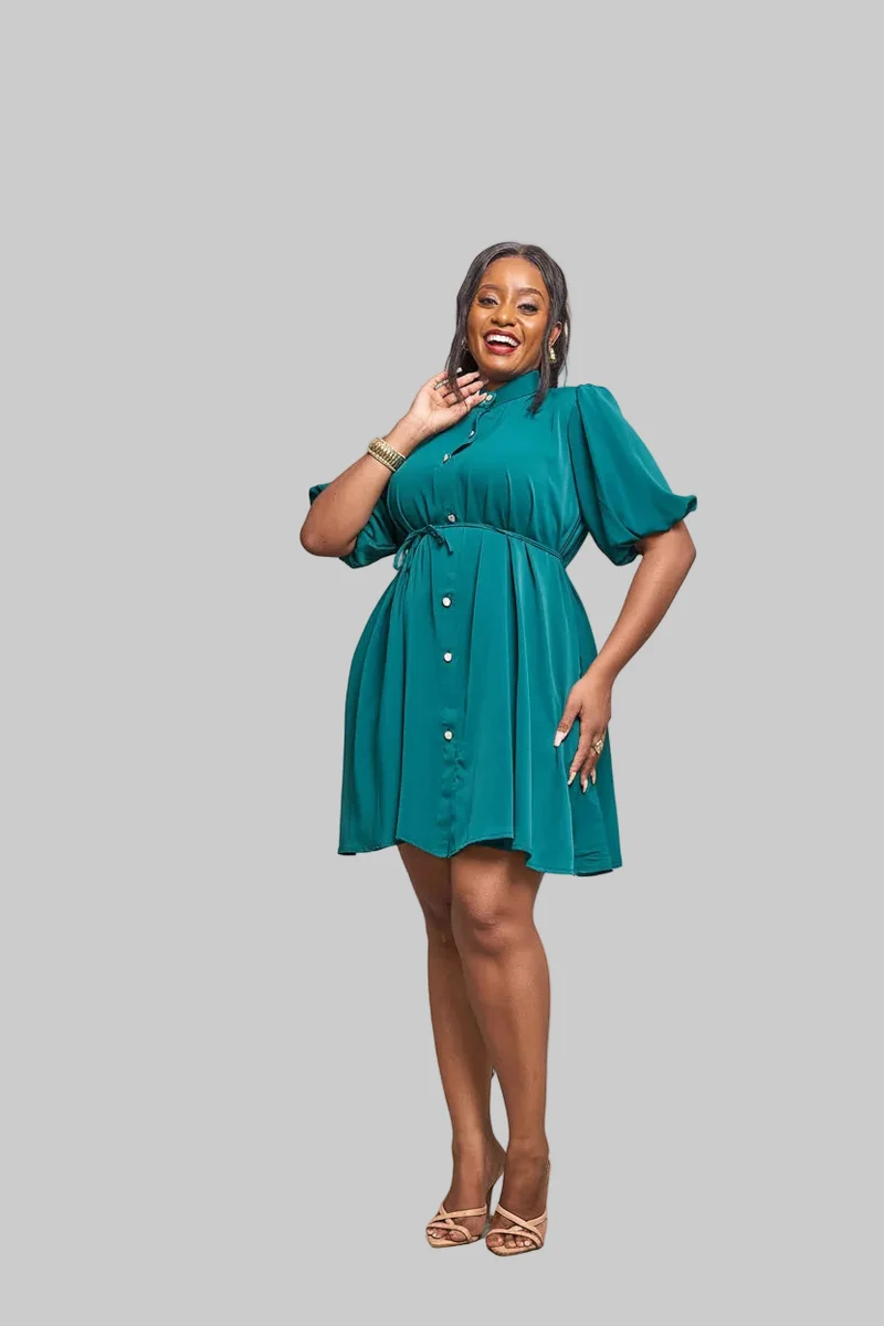 Lyla Shift Dress - Emerald Green