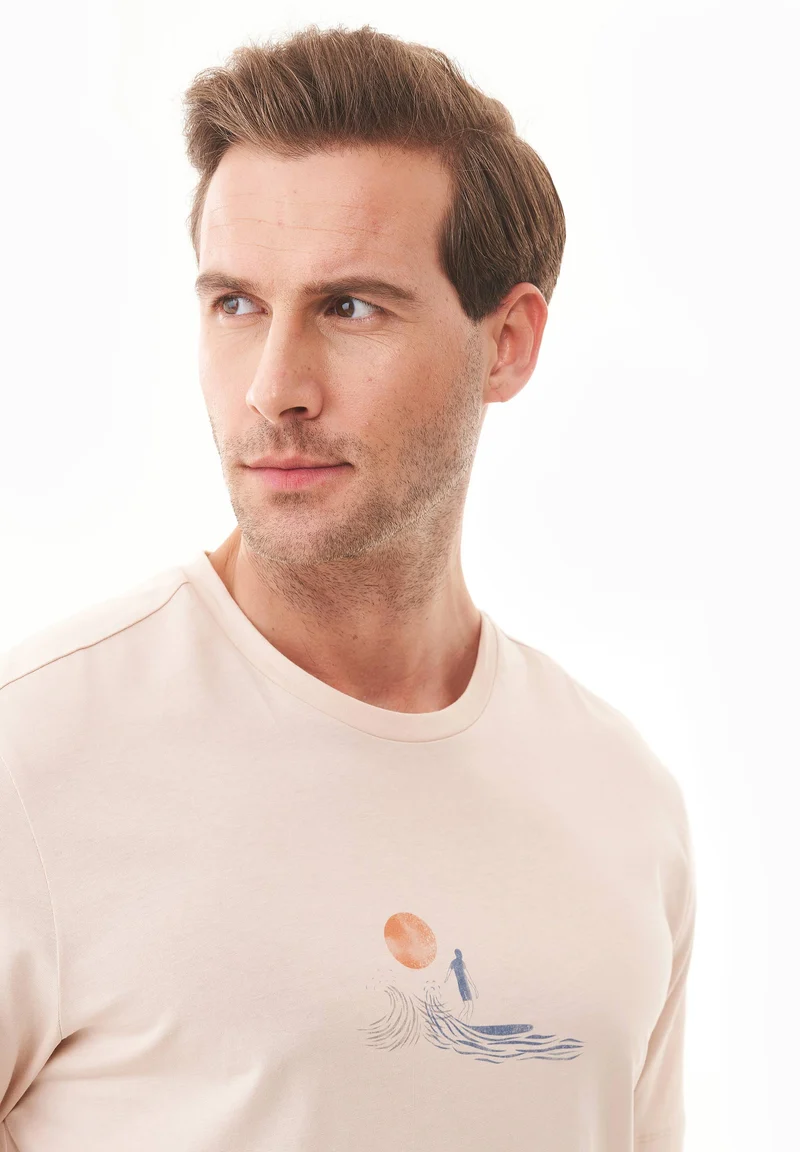 T-Shirt aus Bio-Baumwolle mit Print