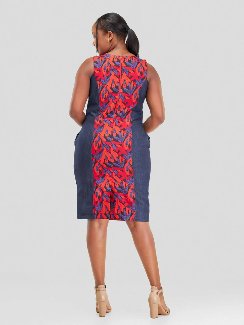 WSC Dewuor Jeans Dress - Crimson