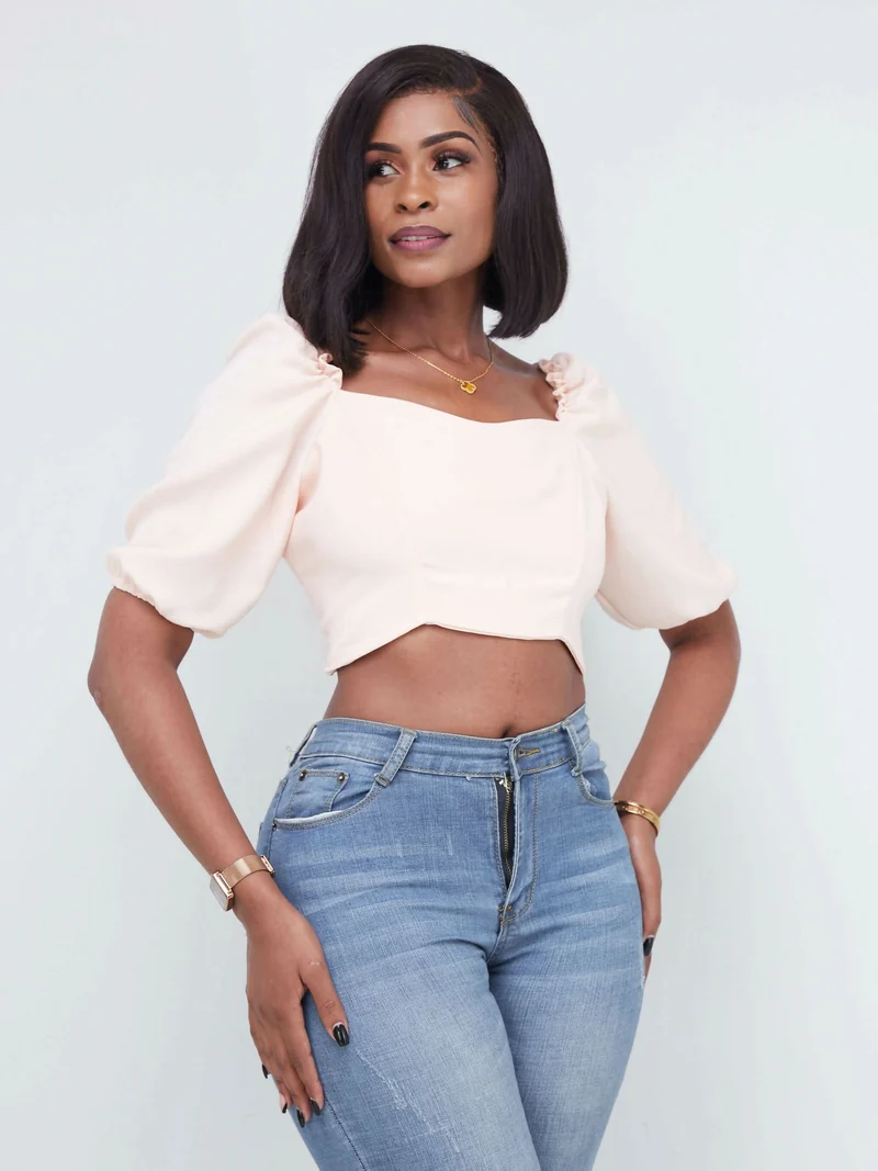 Zia Africa About Time Crop Top - Pink