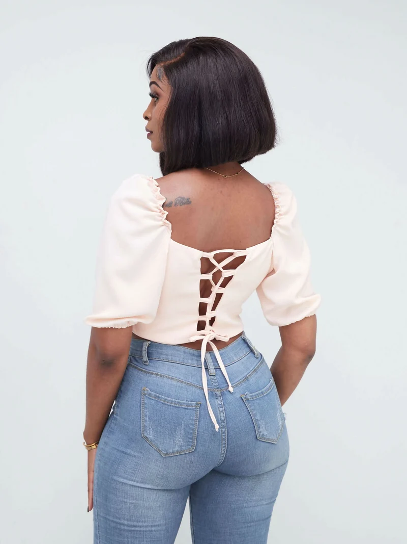 Zia Africa About Time Crop Top - Pink
