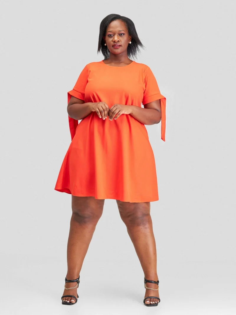 Wsc Pambo Hando Afrikan Designs Kipusa Dress - Orange