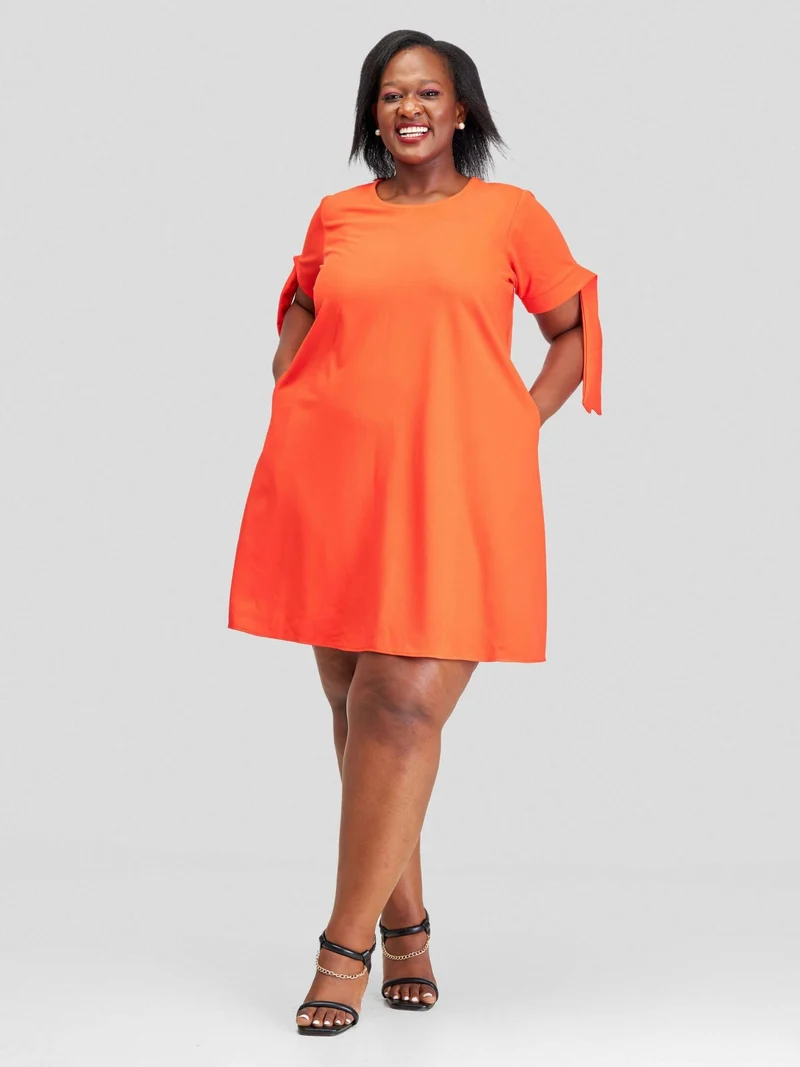 Wsc Pambo Hando Afrikan Designs Kipusa Dress - Orange
