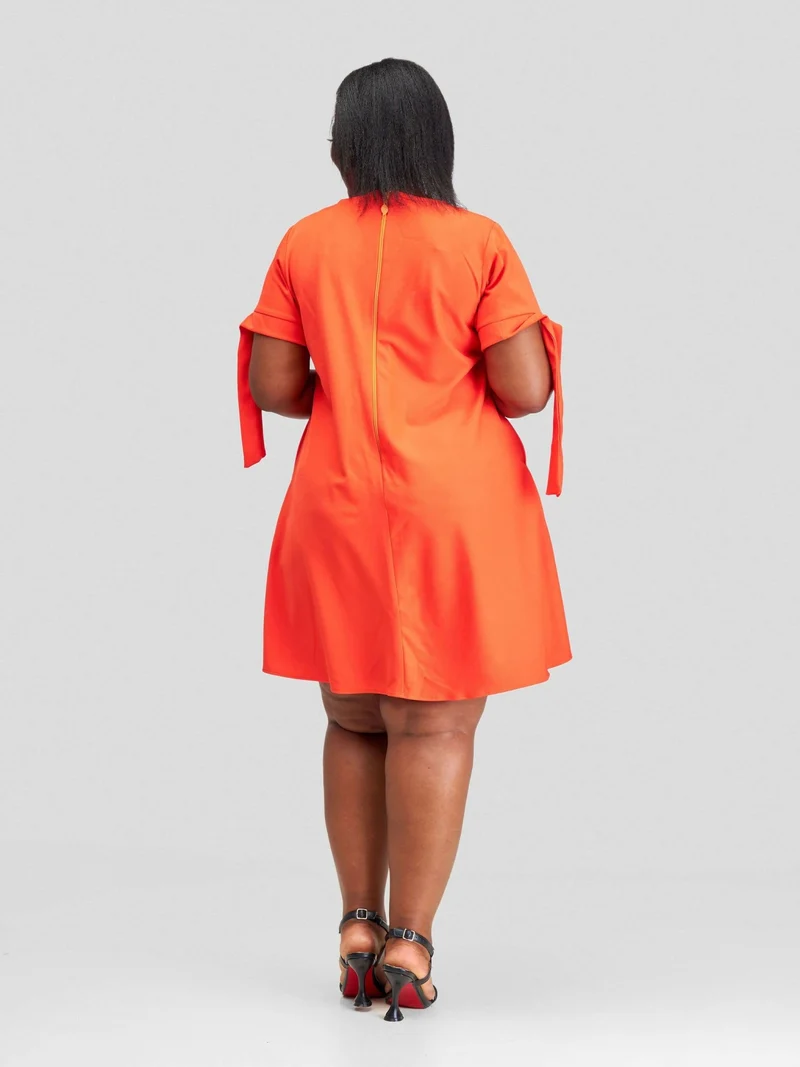 Wsc Pambo Hando Afrikan Designs Kipusa Dress - Orange