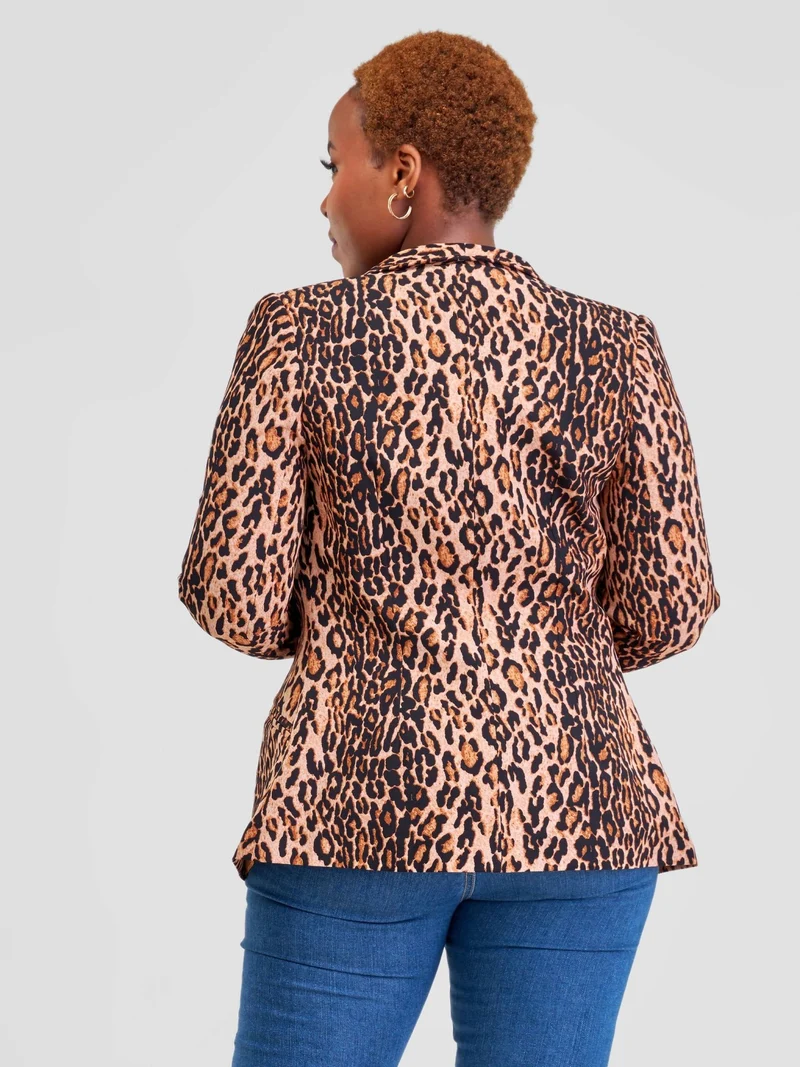 WSC Pambo Immaculate Chic Animal Print Blazer - Animal Print