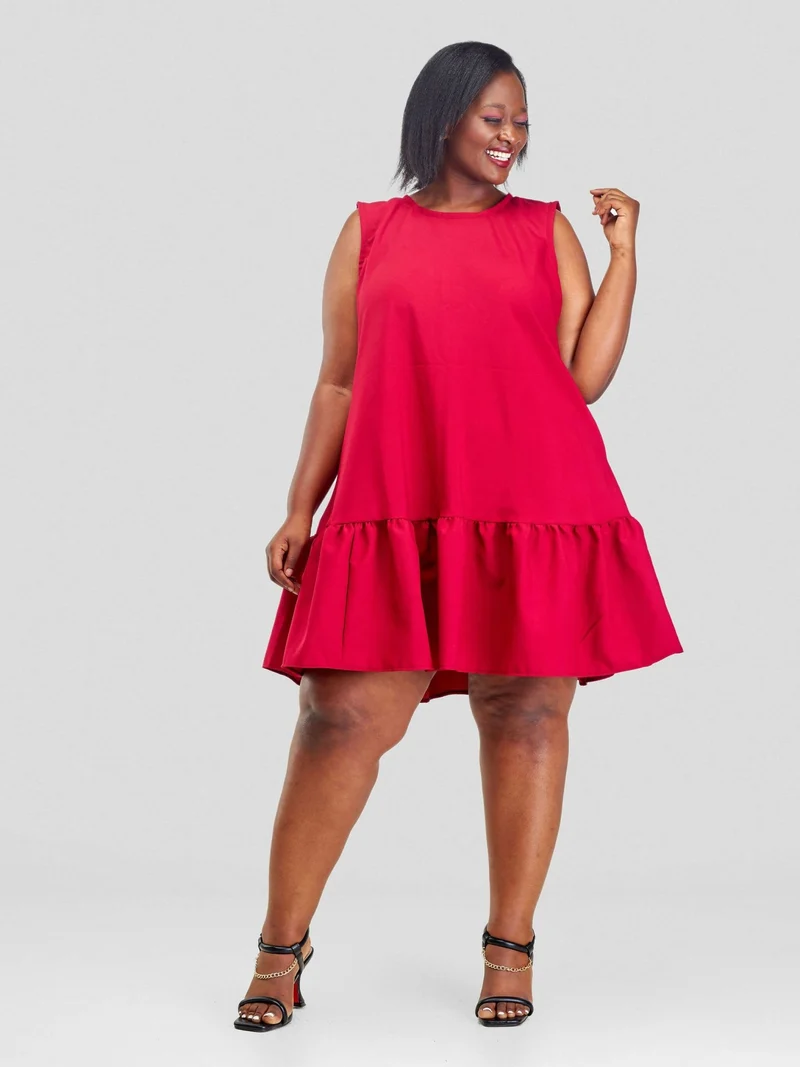 Wsc Pambo Hando Afrikan Designs Mwari Dress - Maroon
