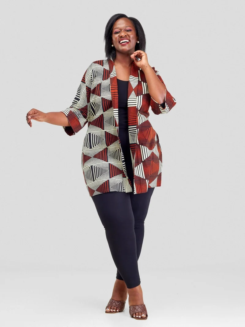 Wsc Pambo Hando Afrikan Designs Rongo Kimono - Brown