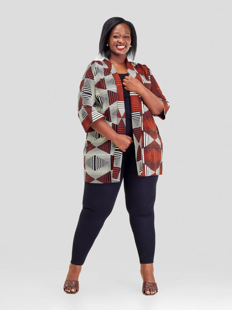 Wsc Pambo Hando Afrikan Designs Rongo Kimono - Brown