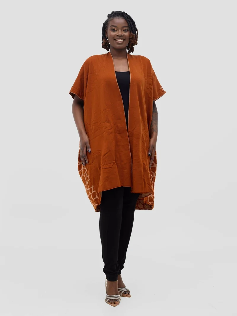 Anel’s Knitwear Sahara Poncho - Rust